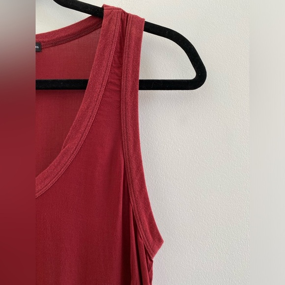 James Perse Maroon High-Low Woven Tank Size 1 (Small) - Picture 7 of 11